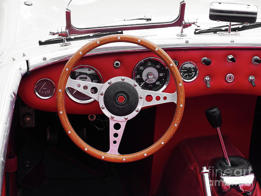 British Classic Car 1958 Steering Wheel Photograph by Beate Gube Pixels