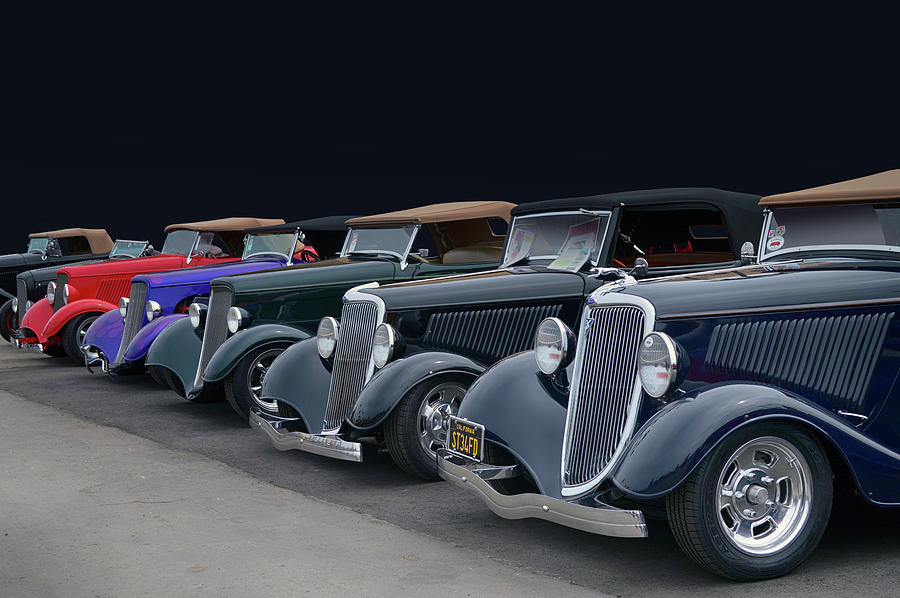Roadster Row Photograph by Bill Dutting