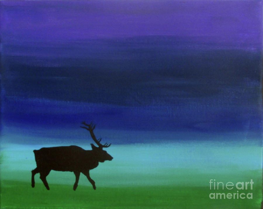 Roaming Elk Painting by Sara Becker