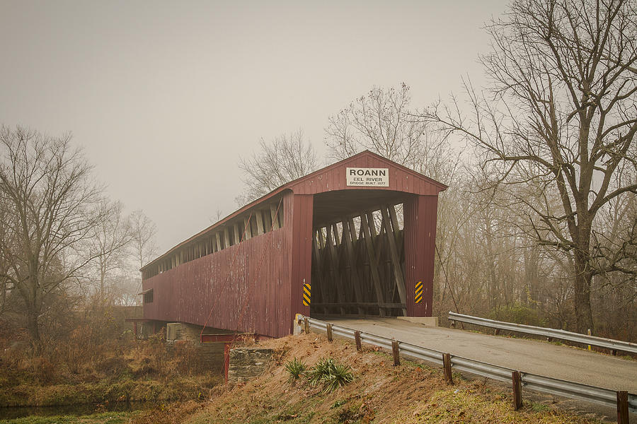 Roann covered bridge Photograph by Jack R Perry