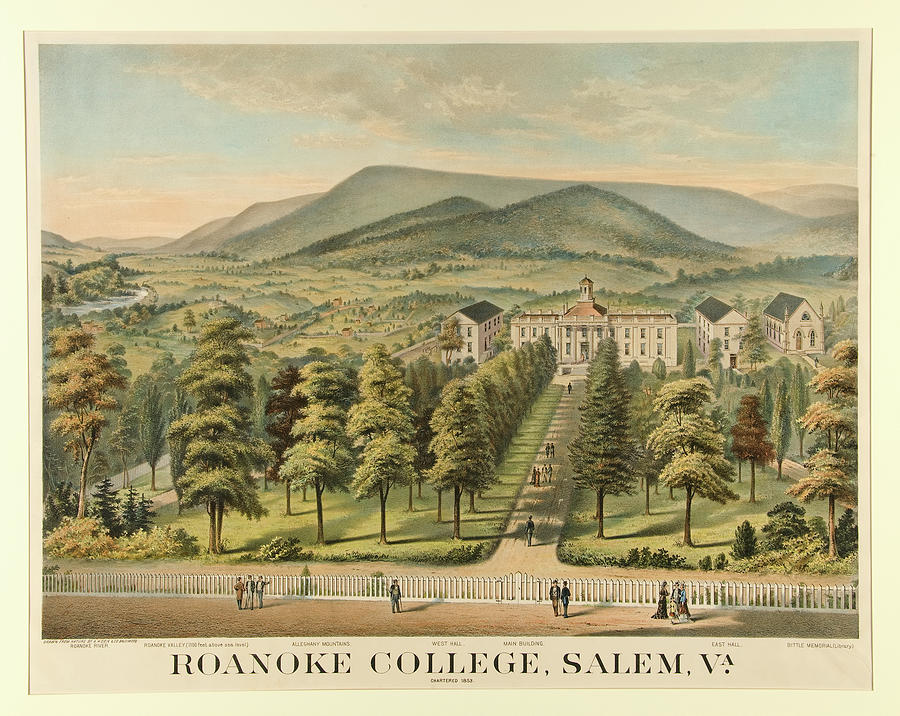Roanoke College, Salem, Virginia Painting by Mountain Dreams