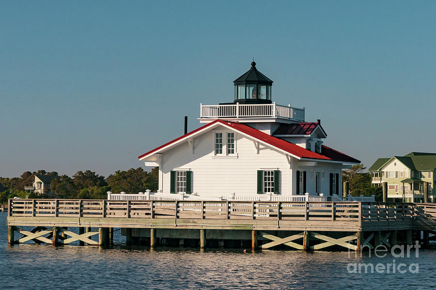 Roanoke Marshes Lighthouse Photograph by Bob Phillips