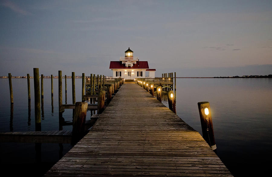 Roanoke Marshes Lighthouse Photograph by David Sutton