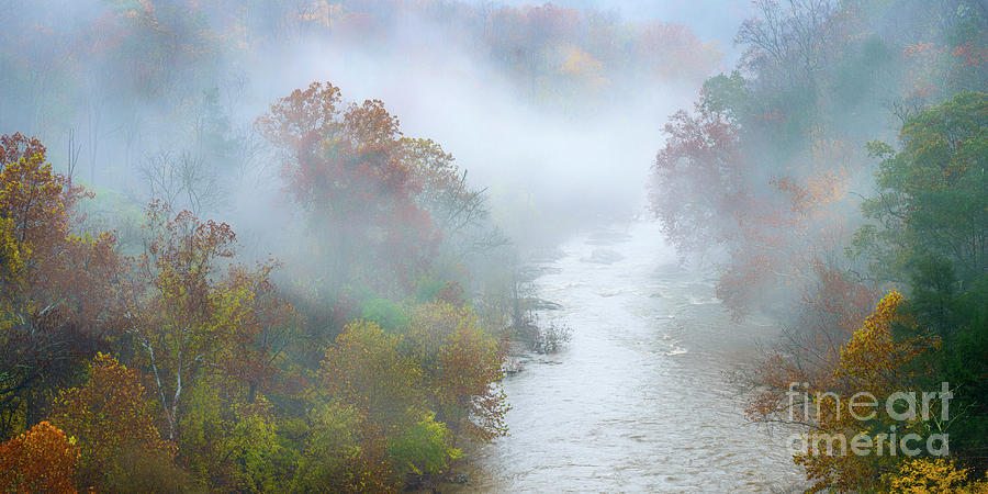 Roanoke River and Fog Photograph by Thomas R Fletcher