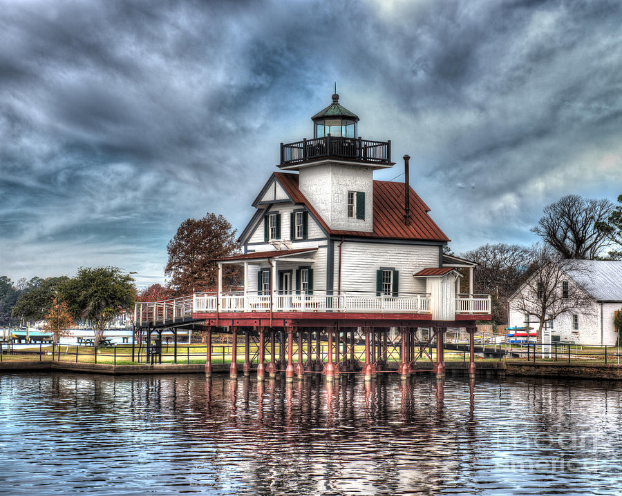 Lighthouse Photograph - Roanoke River Lighthouse on a Stormy Day by Greg Hager