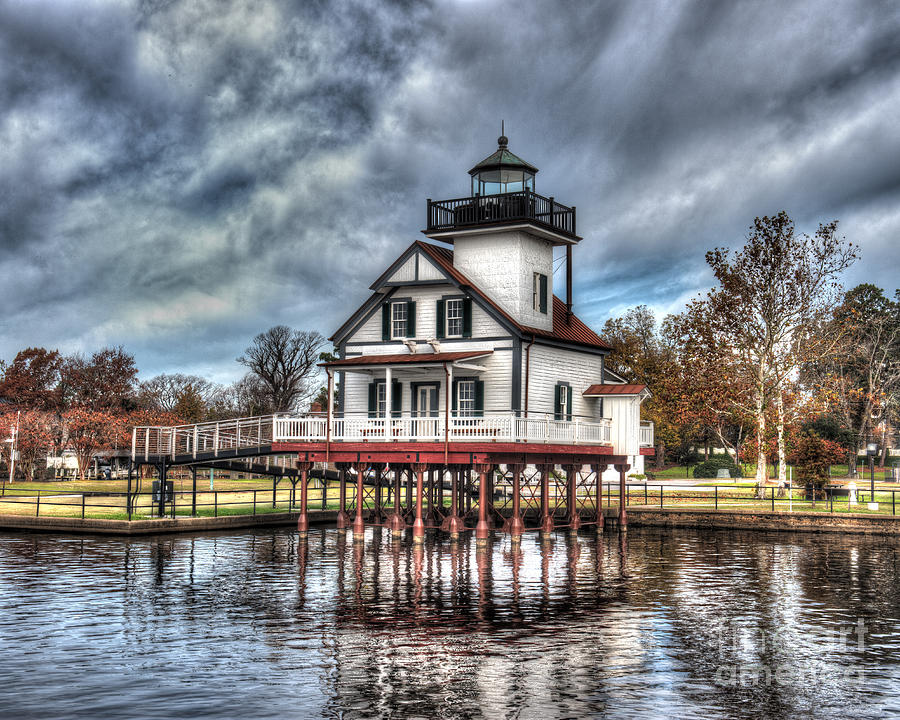 Lighthouse Photograph - Roanoke River Lighthouse on a Stormy Day #1 by Greg Hager