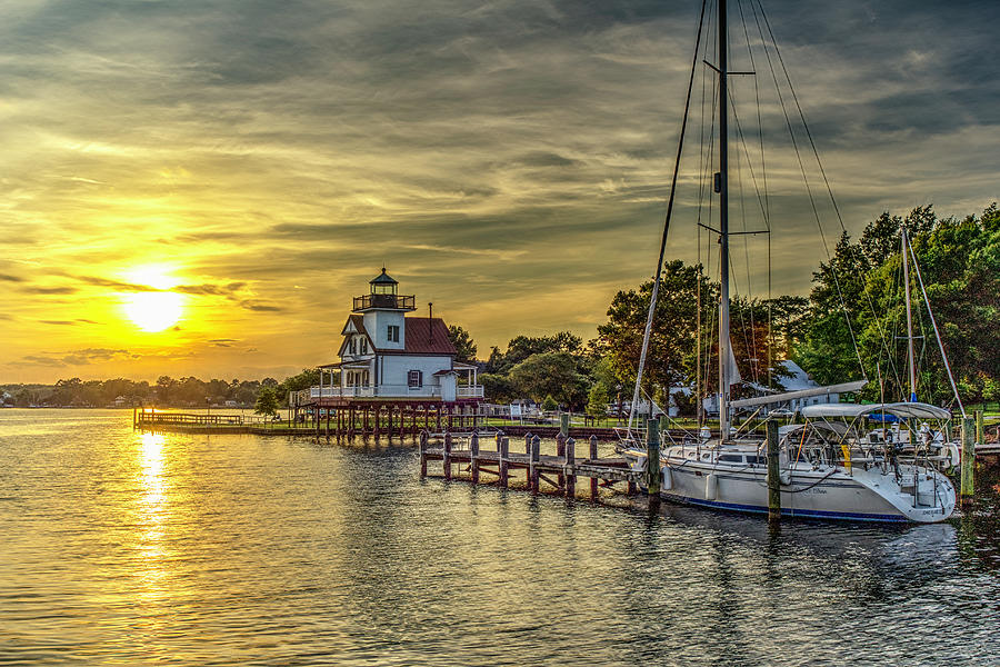 Landscape Photograph - Roanoke River Lighthouse by Pete Federico Landscape Photograph - Roanoke River Lighthouse by Pete Federico