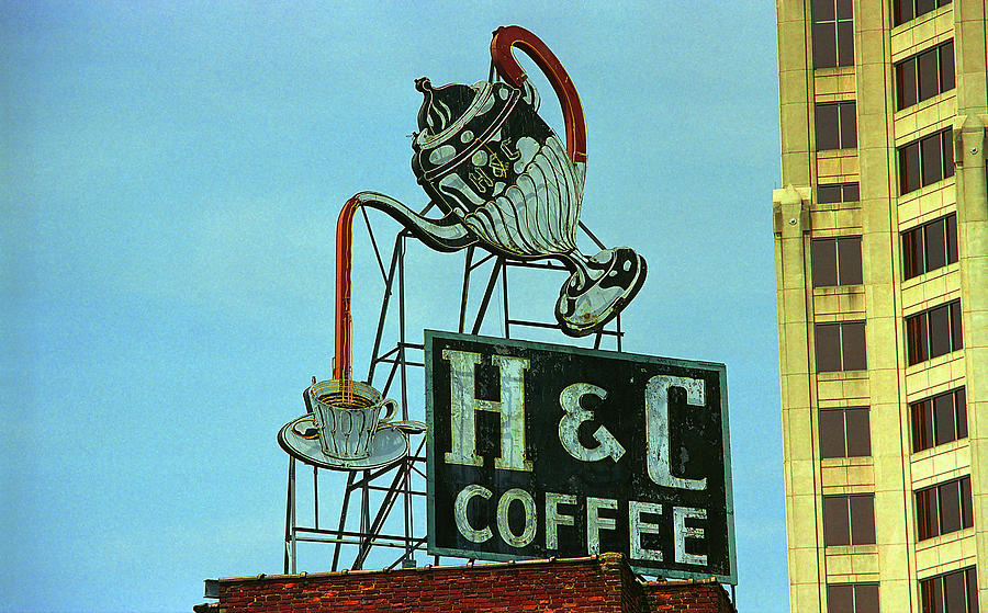 Roanoke, VA - H C Coffee Sign Photograph by Frank Romeo