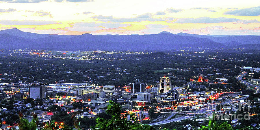 Roanoke VA Virginia - Skyline From The Star Photograph by Dave Lynch