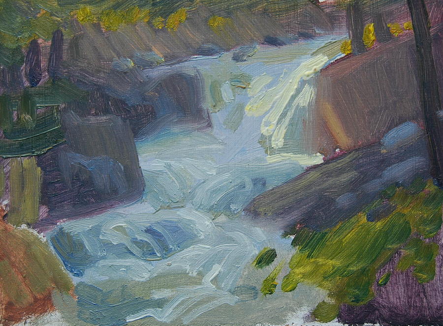 Roaring Brook study Painting by Len Stomski