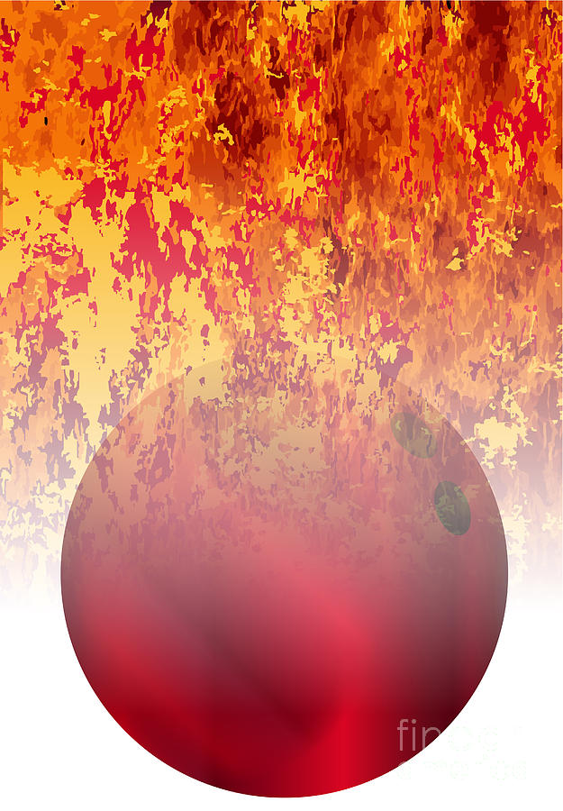 Roaring Flaming Bowling Ball Digital Art by Bigalbaloo Stock - Pixels