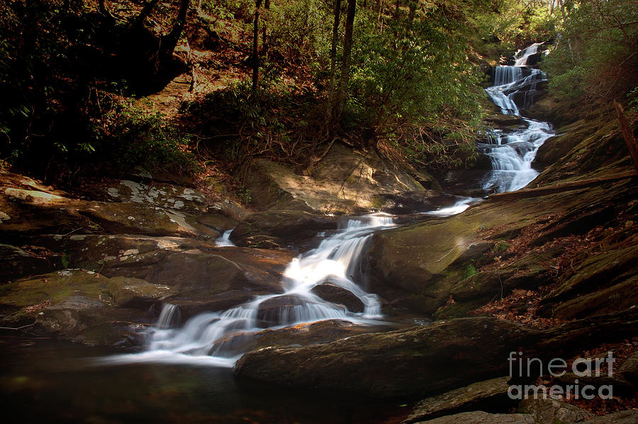 Roaring Fork Falls North Carolina - appalachian waterfall water fall Landscape Photograph by Jon Holiday