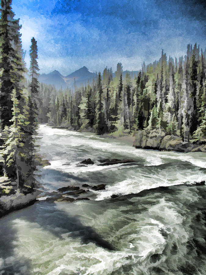 Roaring River Digital Art by Richard Stedman