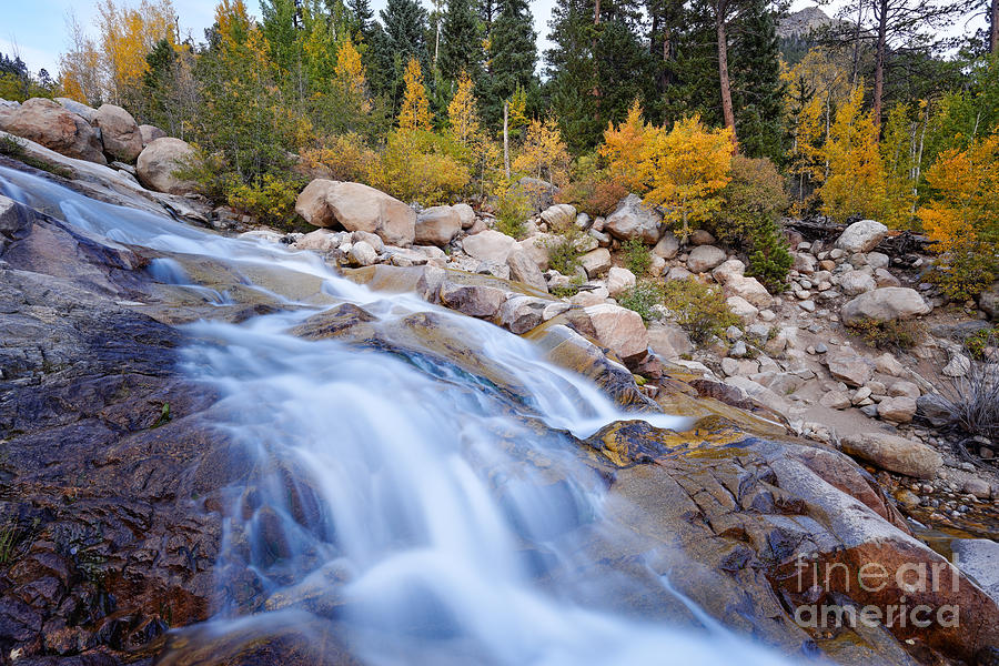 Waterfall Photograph - Roaring River Waterfalls at Alluvial Fan - Rocky Mountain National Park - Estes Park Colorado by Silvio Ligutti