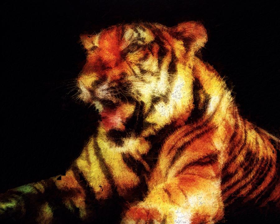 Roaring Tiger Painting by Mark Taylor