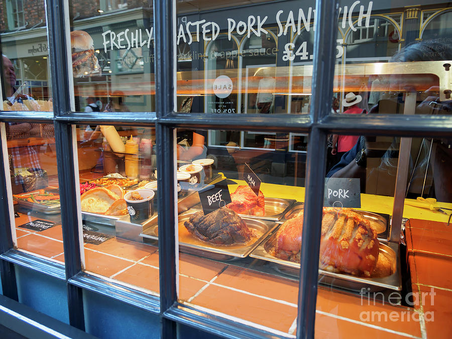 Roasted meats in a shop window in York England Photograph by Louise Heusinkveld