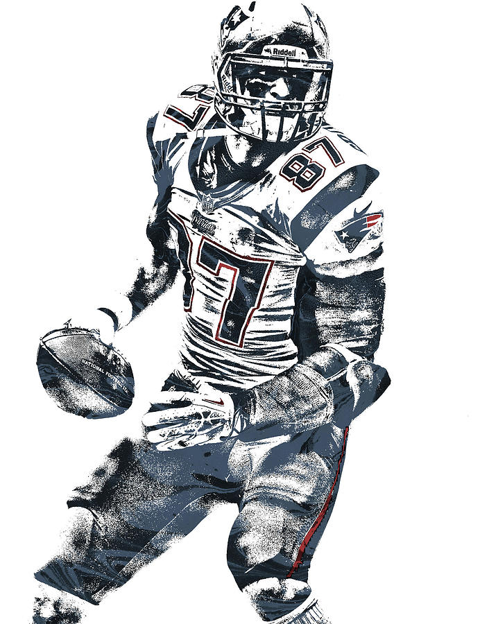 Rob Gronkowski NEW ENGLAND PATRIOTS PIXEL ART 4 T-Shirt by Joe Hamilton -  Fine Art America