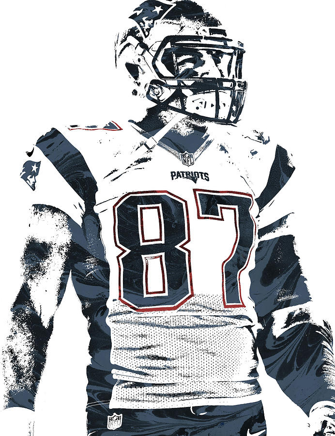 New England Patriots Rob Gronkowski 1 Art Print by Joe Hamilton - Fine Art  America