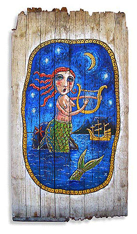 Sailor Painting - Robben The Mermaid of Table Bay by Adam Carnegie