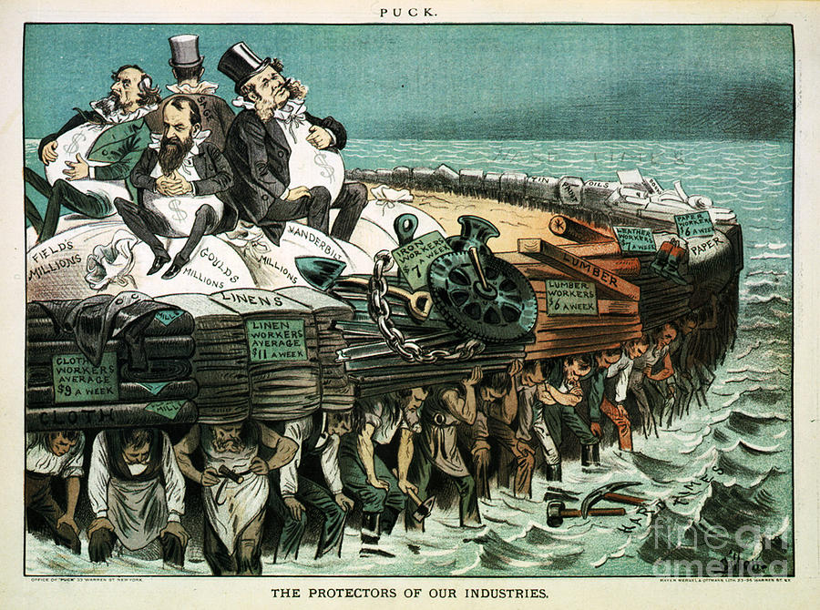 Robber Barons Crushing Workers Photograph by Science Source