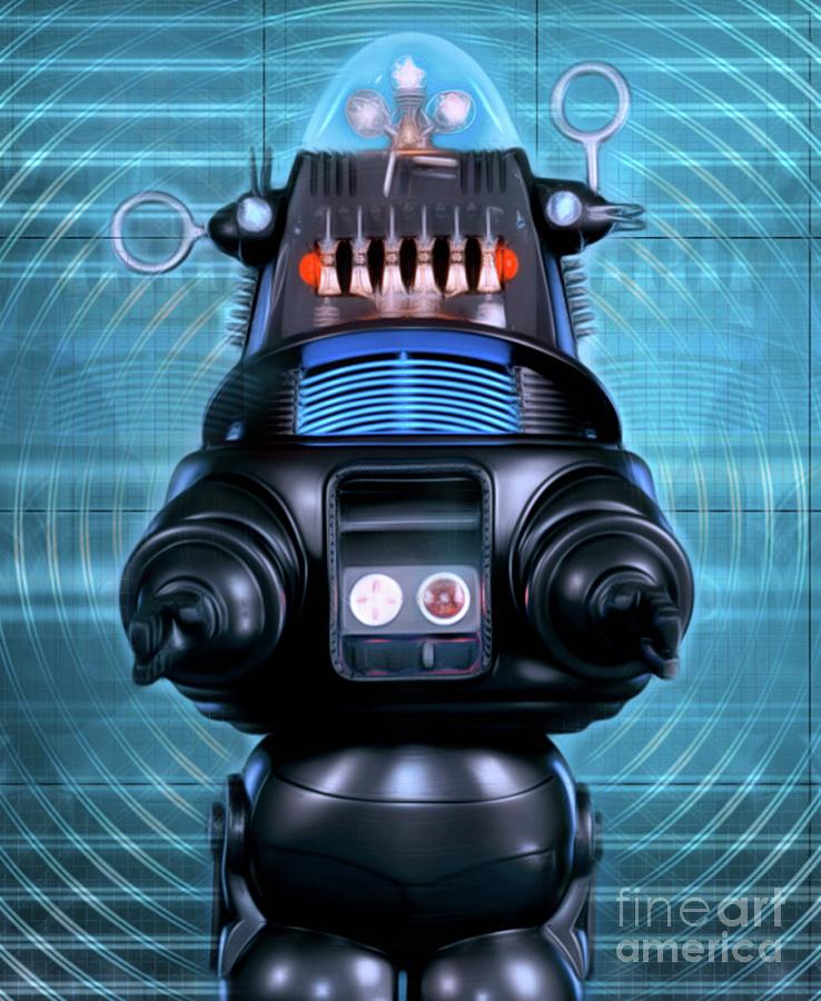 Robbie the Robot, Forbidden Planet Digital Art by Esoterica Art Agency