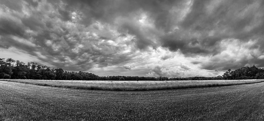 Robbinsville Panorama - Black and White Photograph by Steven Maxx