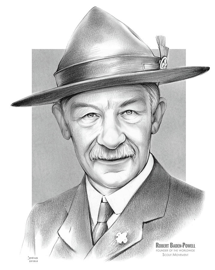 Robert Baden Powell Drawing by Greg Joens