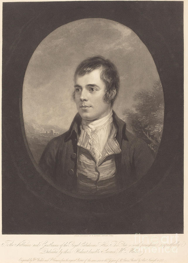 Robert Burns Drawing By William Walker And Samuel Cousins After 