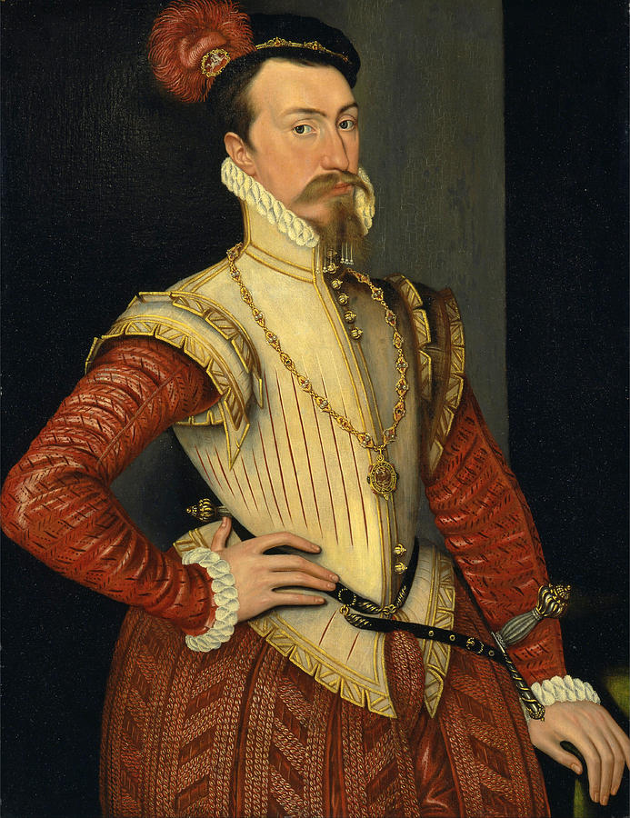 Robert Dudley 1st Earl of Leicester Painting by Steven van der Meulen