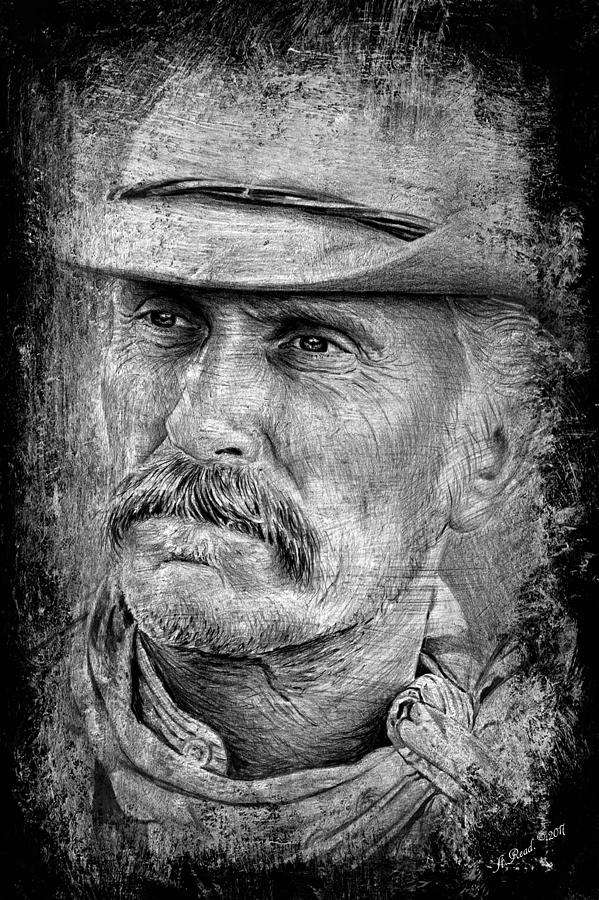 Robert Duvall Drawing - Robert Duvall as Gus by Andrew Read