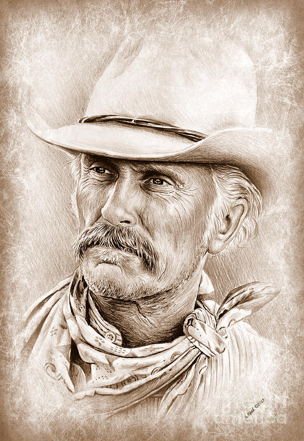 Robert Duvall  The Western Collection Drawing by Andrew Read