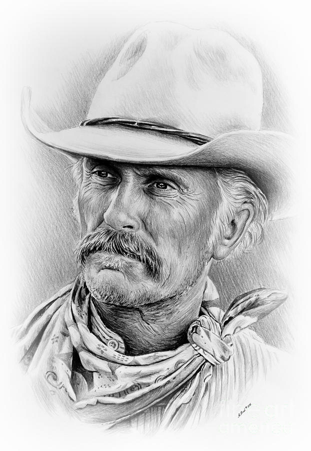 Robert Duvall ver two signed Drawing by Andrew Read