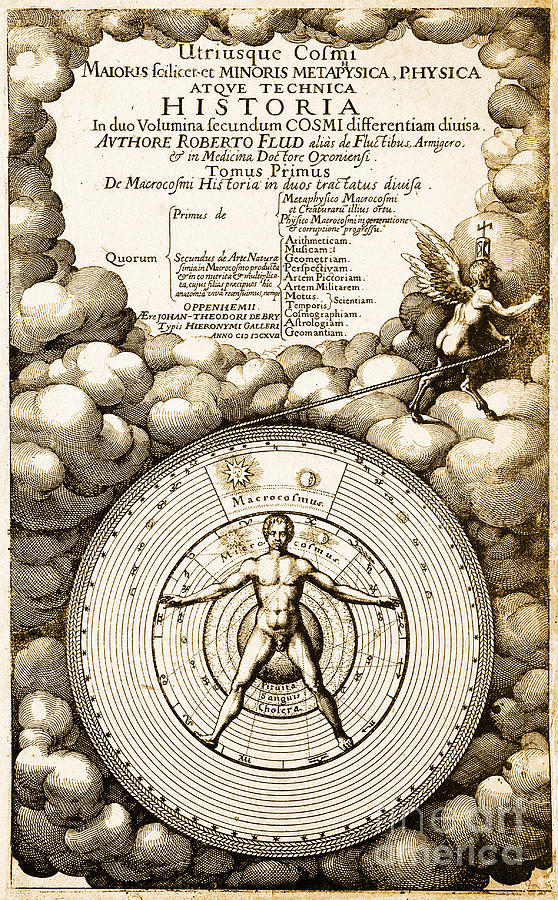 Planet Photograph - Robert Fludds Book On Metaphysics, 1617 by Science Source