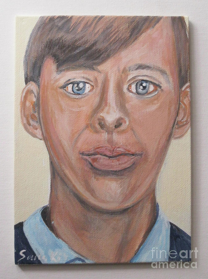 Robert in a high school.Image 4 Painting by Oksana Semenchenko