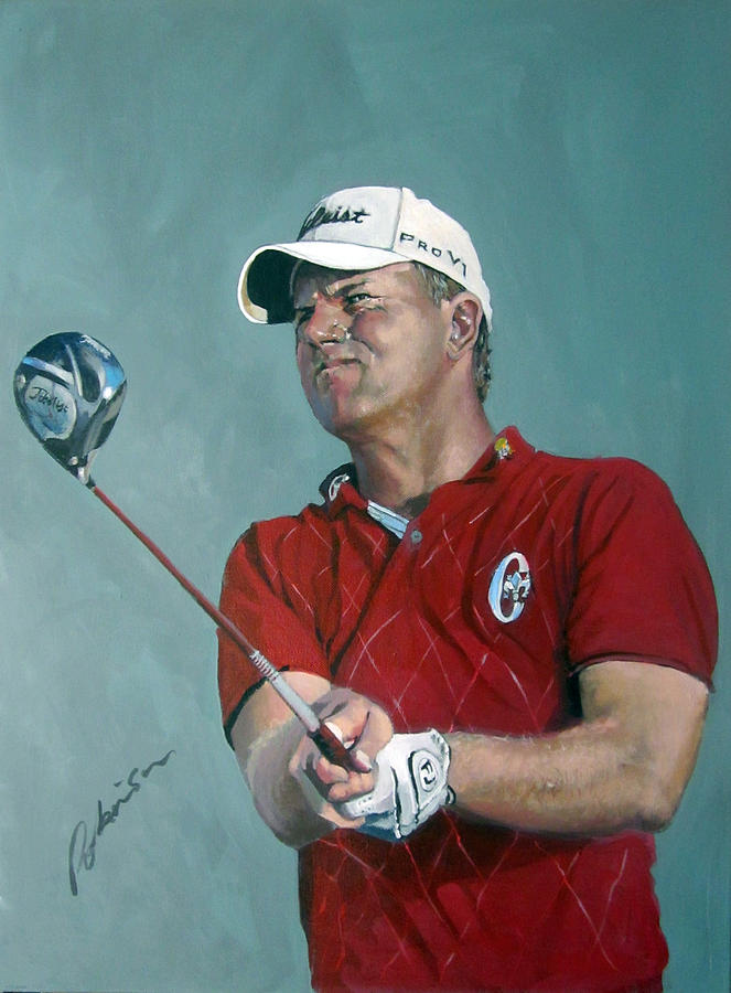 Robert Karlsson European Tour Painting by Mark Robinson Robert Karlsson European Tour Painting by Mark Robinson