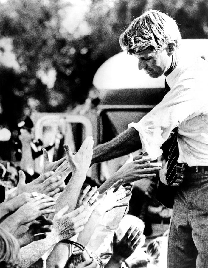 Robert Kennedy Shaking Hands Photograph by Everett