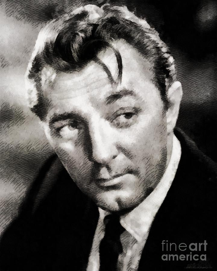 Hollywood Painting - Robert Mitchum Hollywood Actor by Esoterica Art Agency