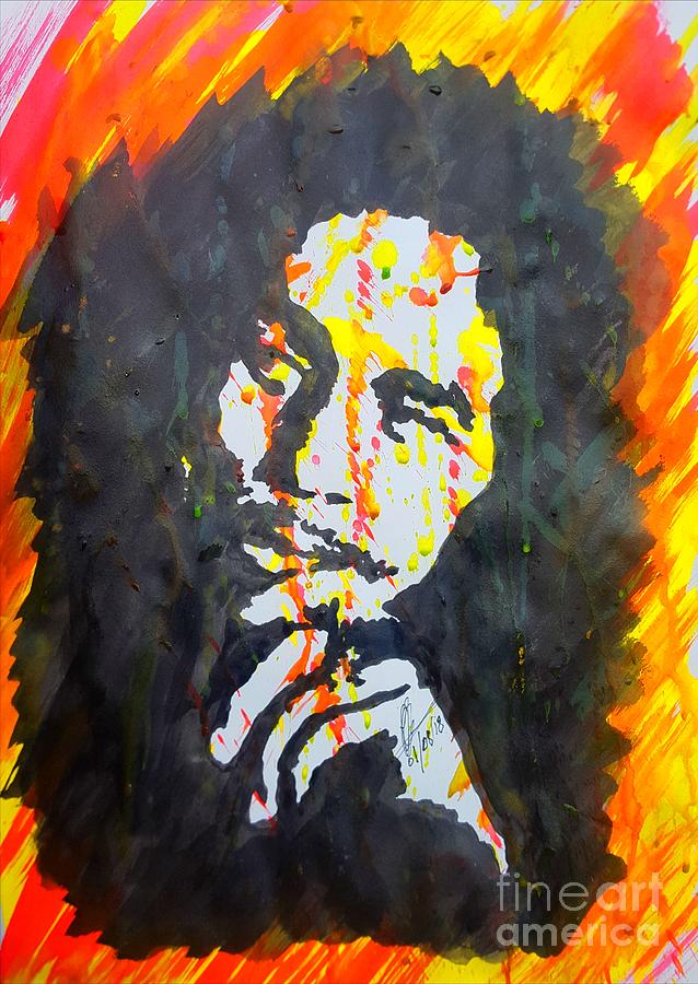 Robert Nesta Ink Portrait Painting