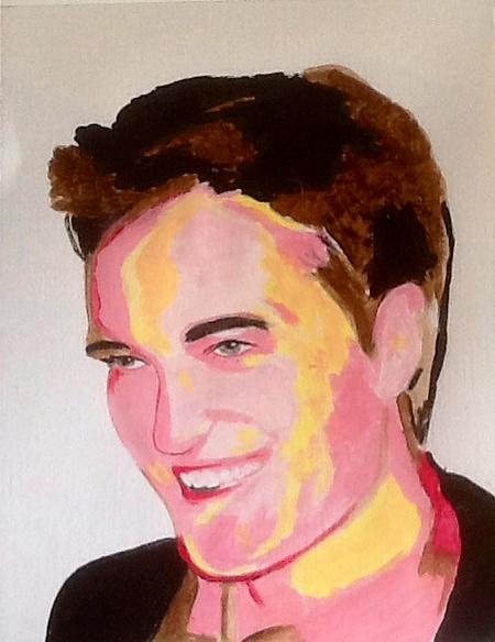 Robert Pattinson 321 Painting by Audrey Pollitt