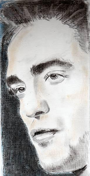 Robert Pattinson 324 Painting by Audrey Pollitt