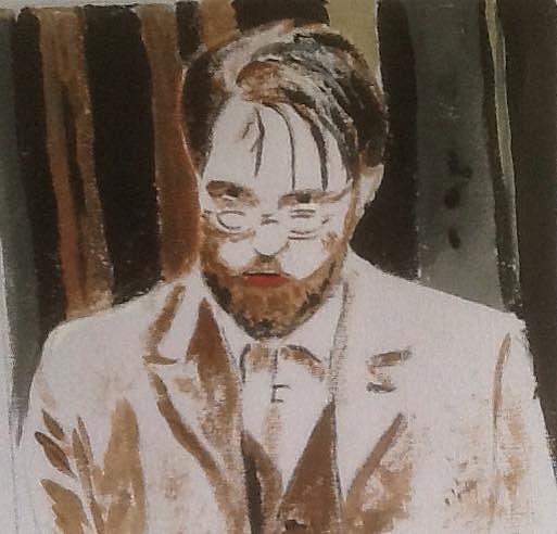 Robert Pattinson 330 Painting by Audrey Pollitt