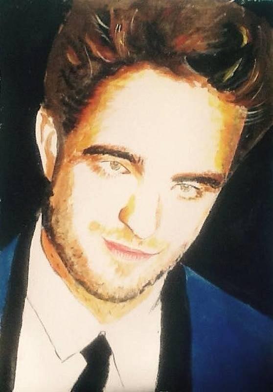 Robert Pattinson  332 Painting by Audrey Pollitt