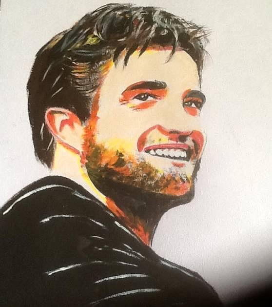 Robert Pattinson 334 Painting by Audrey Pollitt