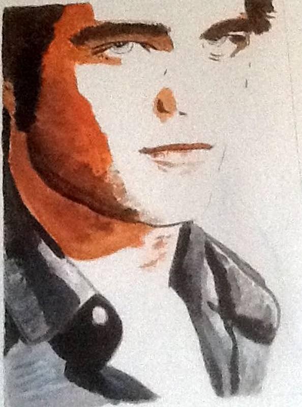 Robert Pattinson 336 Painting by Audrey Pollitt