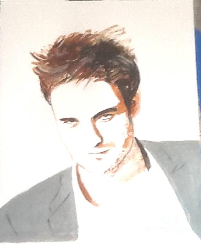 Robert Pattinson 356 Painting by Audrey Pollitt