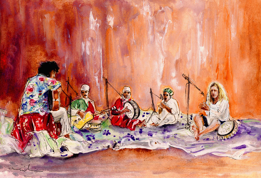 Robert Plant And Jimmy Page In Morocco Painting by Miki De Goodaboom