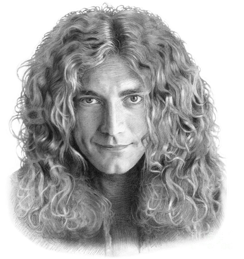 Robert Plant Led Zeppelin Singer 1970 Drawing By Vlado Ondo Fine Art