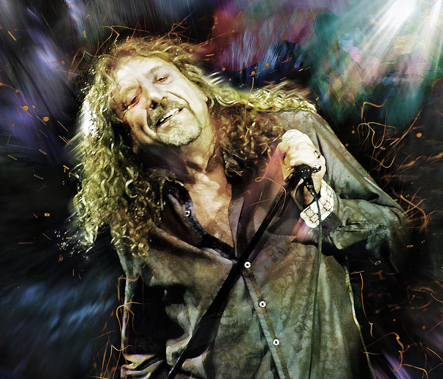 Robert Plant Digital Art by Mal Bray