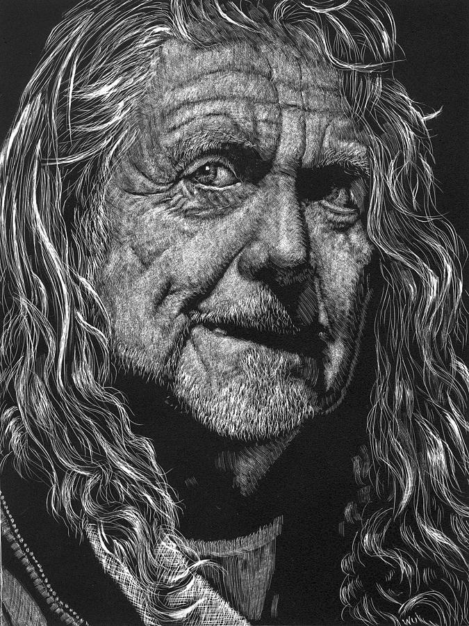 Robert Plant Drawing by William Underwood