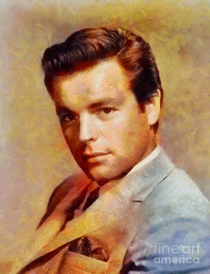 Hollywood Painting - Robert Wagner, Vintage Hollywood Actor by Esoterica Art Agency